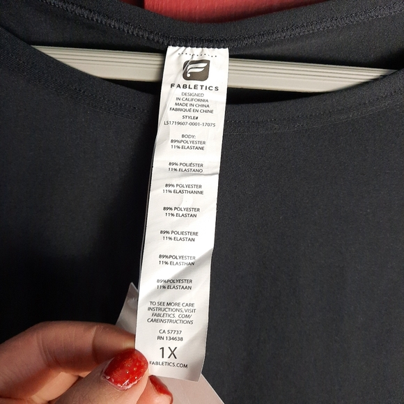 NWT Fabletics Avery long sleeve crop top SZ 1X - Picture 6 of 8